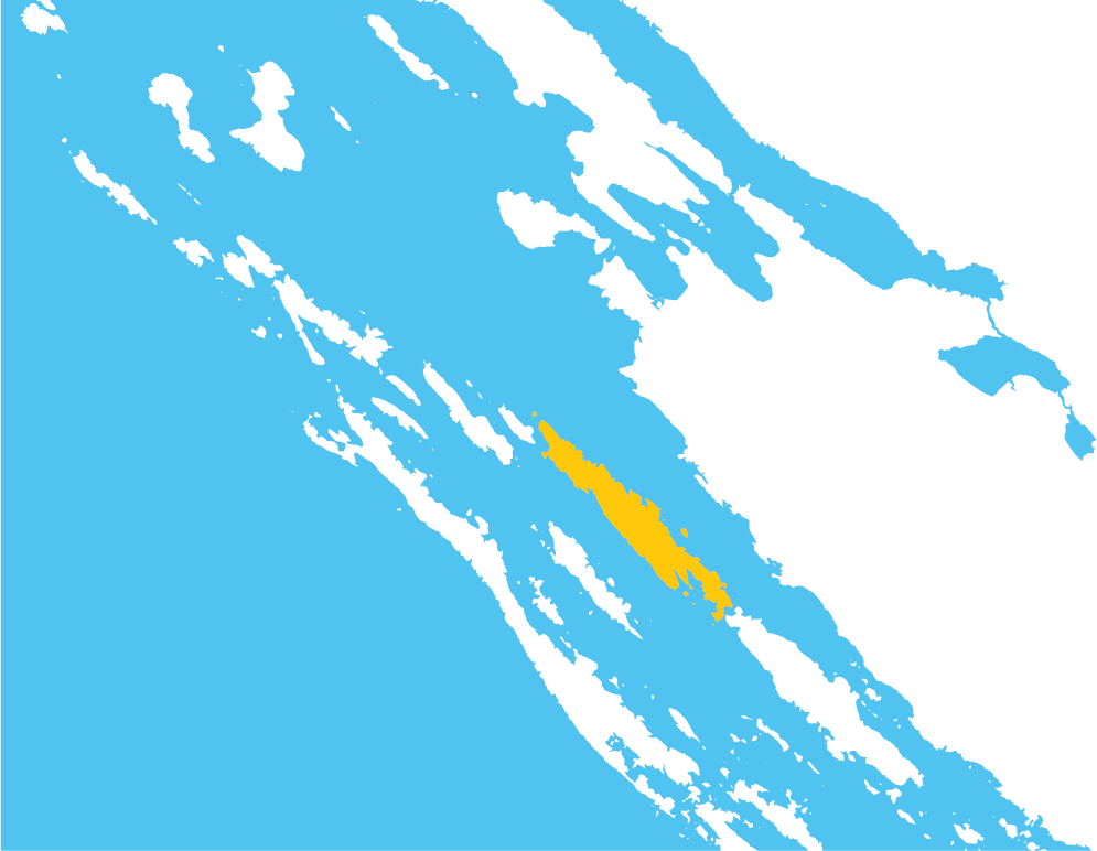 Ugljan map